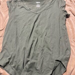 SO Women's Green V-Neck Top